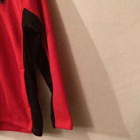 NWT Spyder Red & Black jacket with hoodie for teen boys size # large 14-16 - Picture 3 of 12